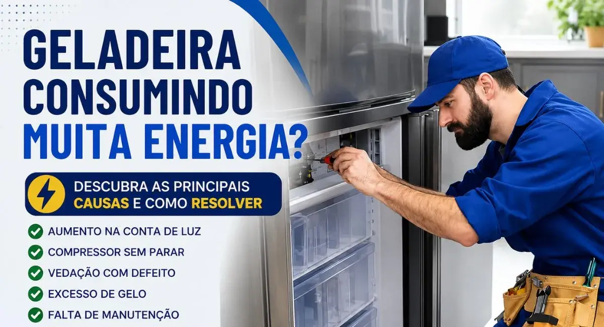 Geladeira consumindo muita energia: causas e soluções