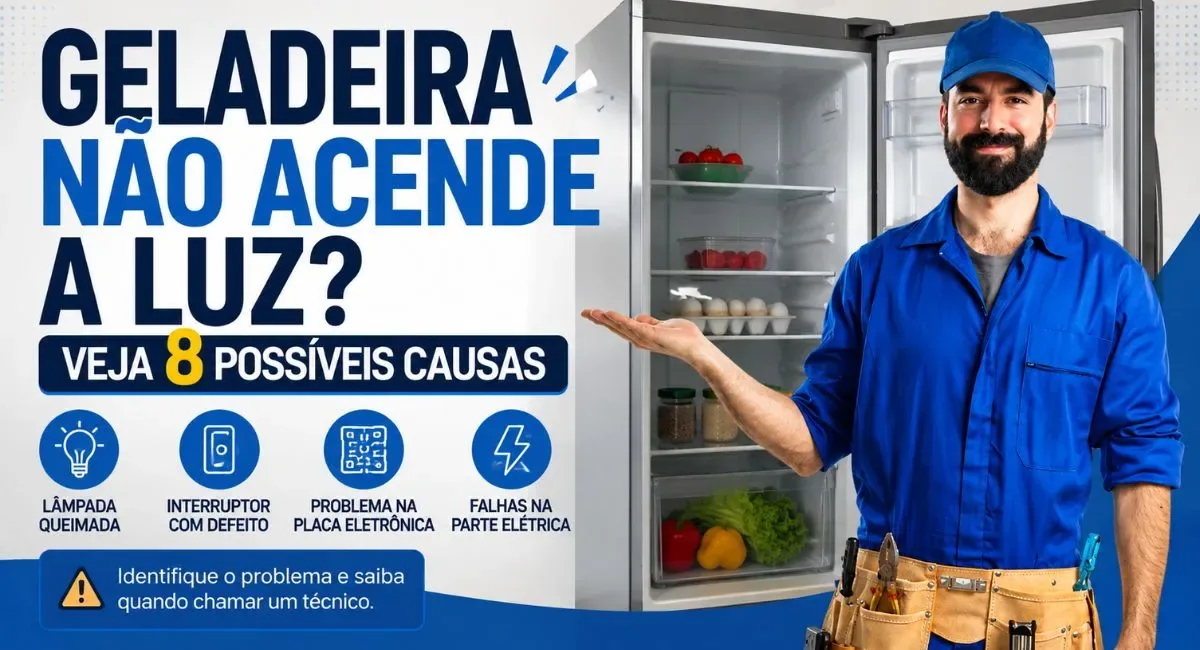 Geladeira não acende a luz: veja as possíveis causas