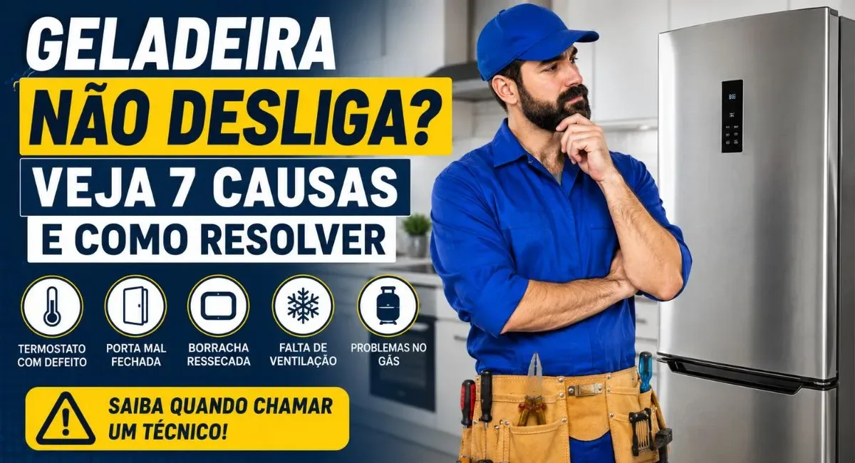 Geladeira não desliga: causas e como resolver